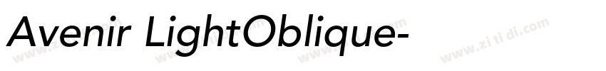 Avenir LightOblique字体转换 Avenir LightOblique字体转换